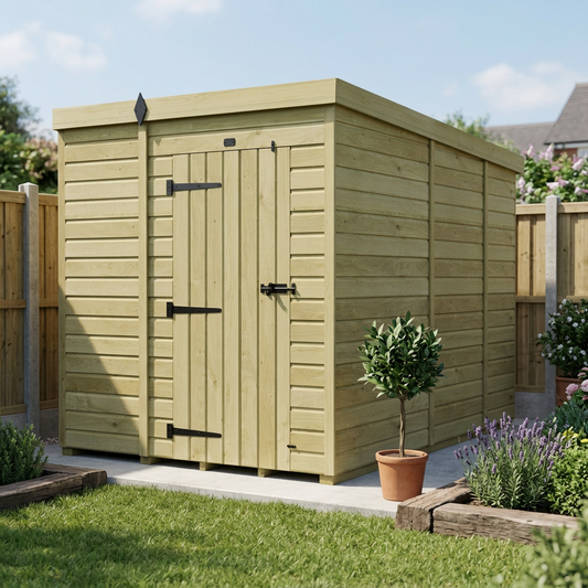 6 x 9 Pent Shed (Single Door, No Windows) - Pent Shed