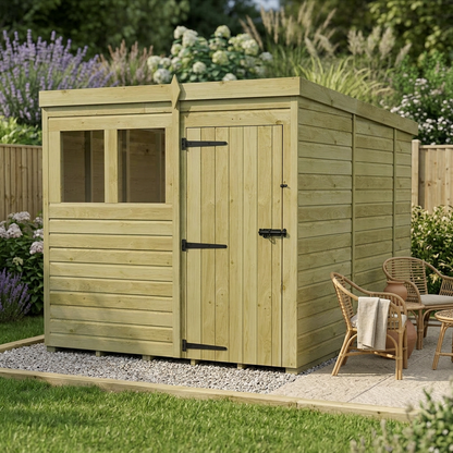 7 x 10 Pent Shed (Single Door, With Windows) - view 5