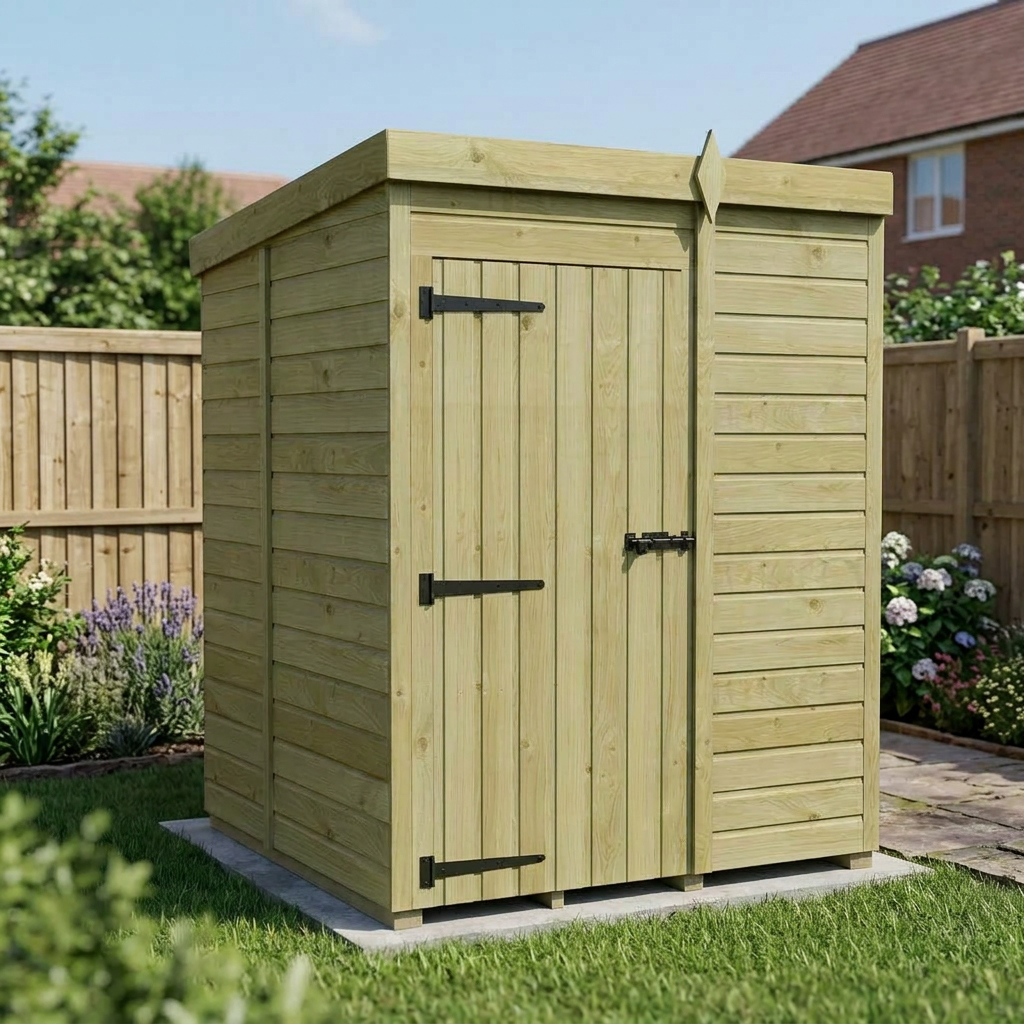 5 x 5 Pent Shed (Single Door, No Windows) - view 5