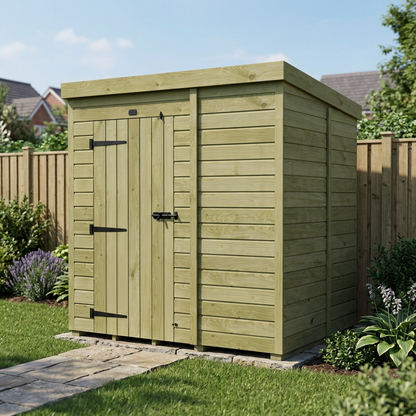 6 x 5 Pent Shed (Single Door, No Windows) - view 4