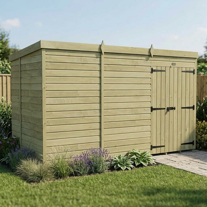 20 x 5 Pent Shed (Double Door, No Windows) - view 5