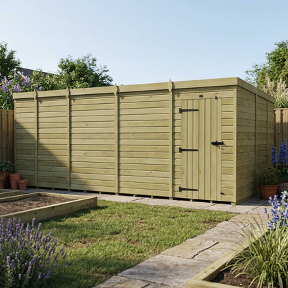 17 x 9 Pent Shed (Single Door, No Windows) - view 5