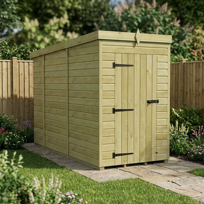 4 x 10 Pent Shed (Single Door, No Windows) - view 4