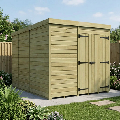 7 x 9 Pent Shed (Double Door, No Windows) - view 3