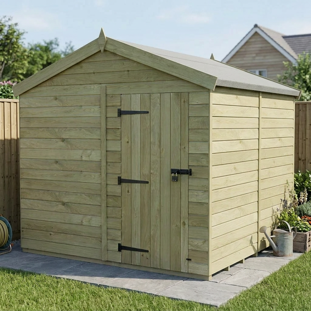 8 x 8 Apex Shed (Single Door, No Windows) - view 5