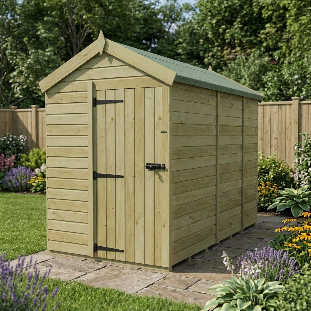 5 x 9 Apex Shed (Single Door, No Windows) - view 5