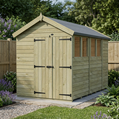6 x 10 Apex Shed (Double Door, With Windows) - view 4