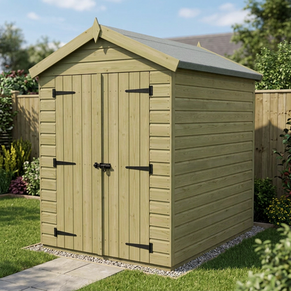 4 x 5 Apex Shed (Double Door, No Windows) - view 4