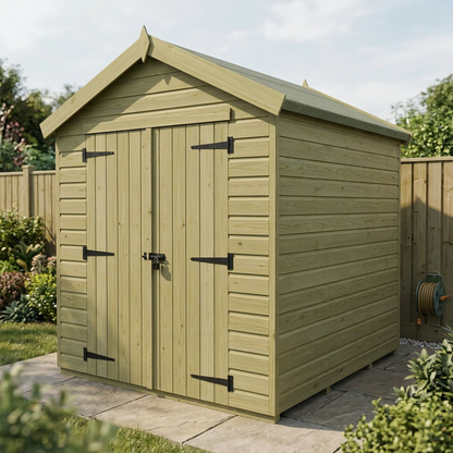 6 x 7 Apex Shed (Double Door, No Windows) - view 5