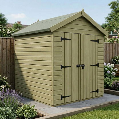 7 x 5 Apex Shed (Double Door, No Windows) - view 4