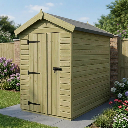 4 x 6 Apex Shed (Double Door, No Windows) - view 6