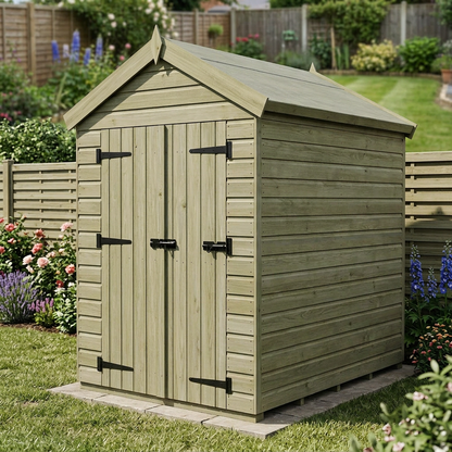 6 x 4 Apex Shed (Double Door, No Windows) - view 4