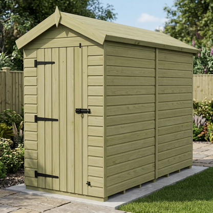 4 x 8 Apex Shed (Double Door, No Windows) - view 3