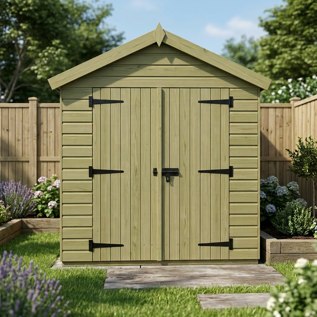 6 x 10 Apex Shed (Double Door, No Windows) - view 5