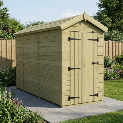 4 x 9 Apex Shed (Double Door, No Windows) - view 5