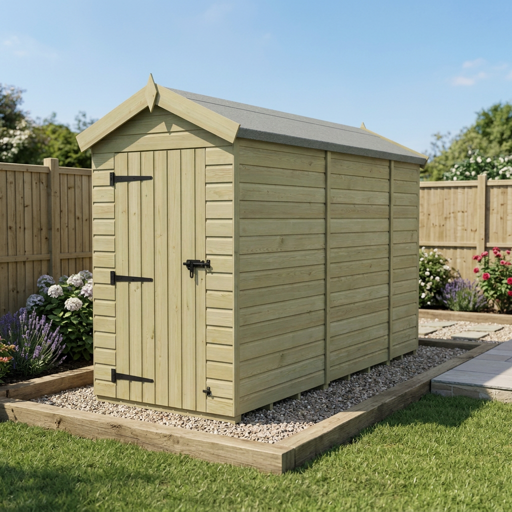 4 x 10 Apex Shed (Double Door, No Windows) - view 4