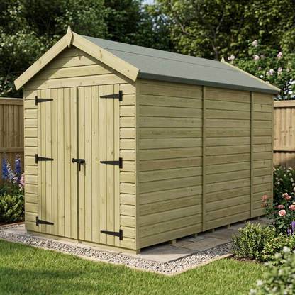 7 x 9 Apex Shed (Double Door, No Windows) - view 3
