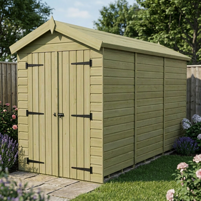 4 x 12 Apex Shed (Double Door, No Windows) - view 5