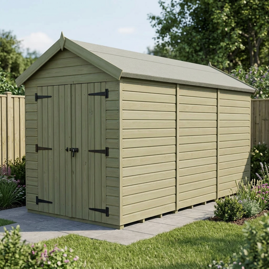 7 x 12 Apex Shed (Double Door, No Windows) - view 4