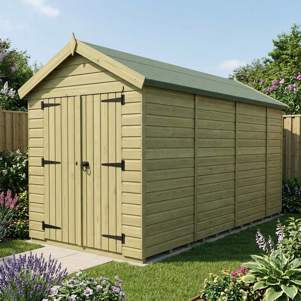6 x 13 Apex Shed (Double Door, No Windows) - view 5