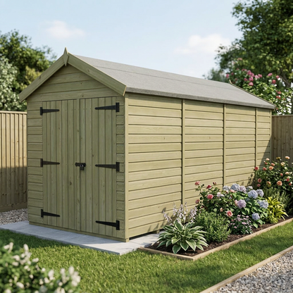 7 x 13 Apex Shed (Double Door, No Windows) - view 5