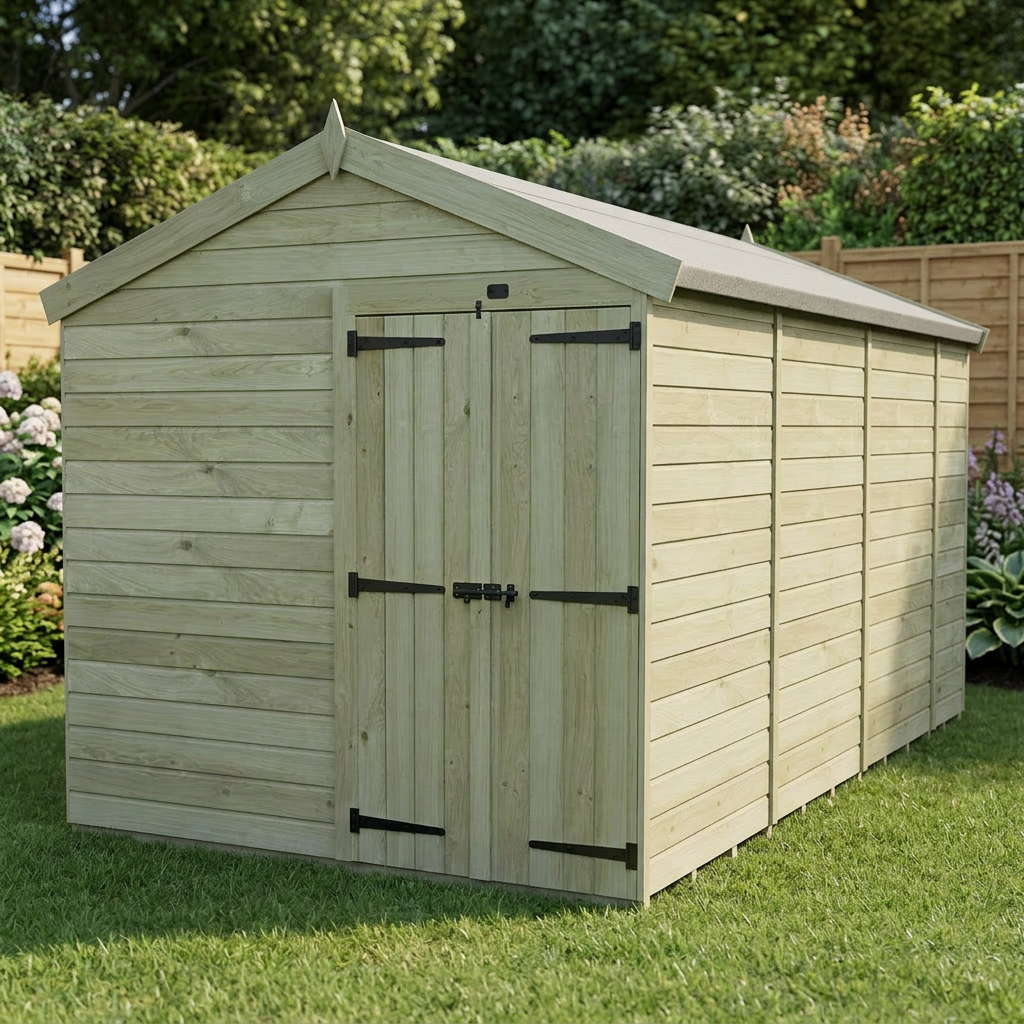 8 x 14 Apex Shed (Double Door, No Windows) - Apex Shed