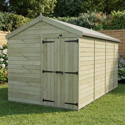 8 x 14 Apex Shed (Double Door, No Windows) - Apex Shed