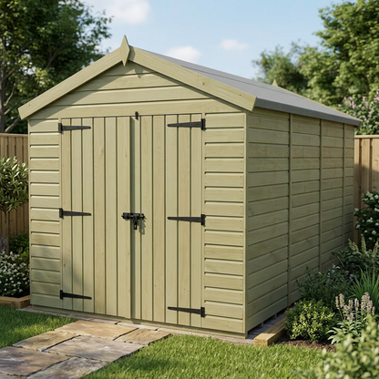 8 x 15 Apex Shed (Double Door, No Windows) - view 5