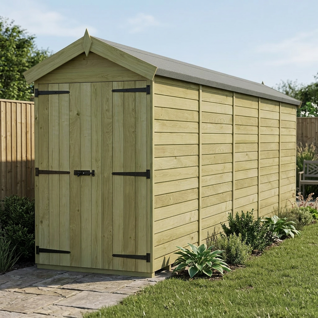 4 x 20 Apex Shed (Double Door, No Windows) - view 5