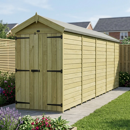 4 x 19 Apex Shed (Double Door, No Windows) - view 5