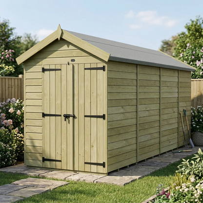 7 x 15 Apex Shed (Double Door, No Windows) - view 6
