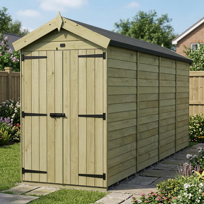 4 x 16 Apex Shed (Double Door, No Windows) - view 5