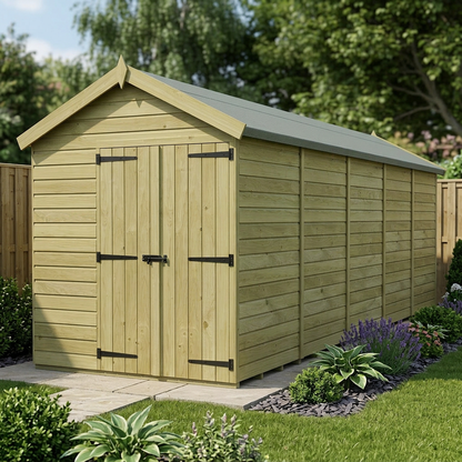 7 x 20 Apex Shed (Double Door, No Windows) - view 6