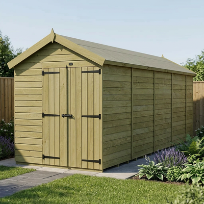 7 x 17 Apex Shed (Double Door, No Windows) - view 5