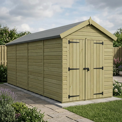 7 x 18 Apex Shed (Double Door, No Windows) - view 6