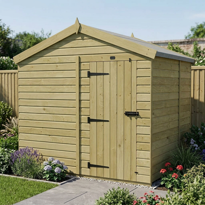 8 x 5 Apex Shed (Single Door, No Windows) - view 5
