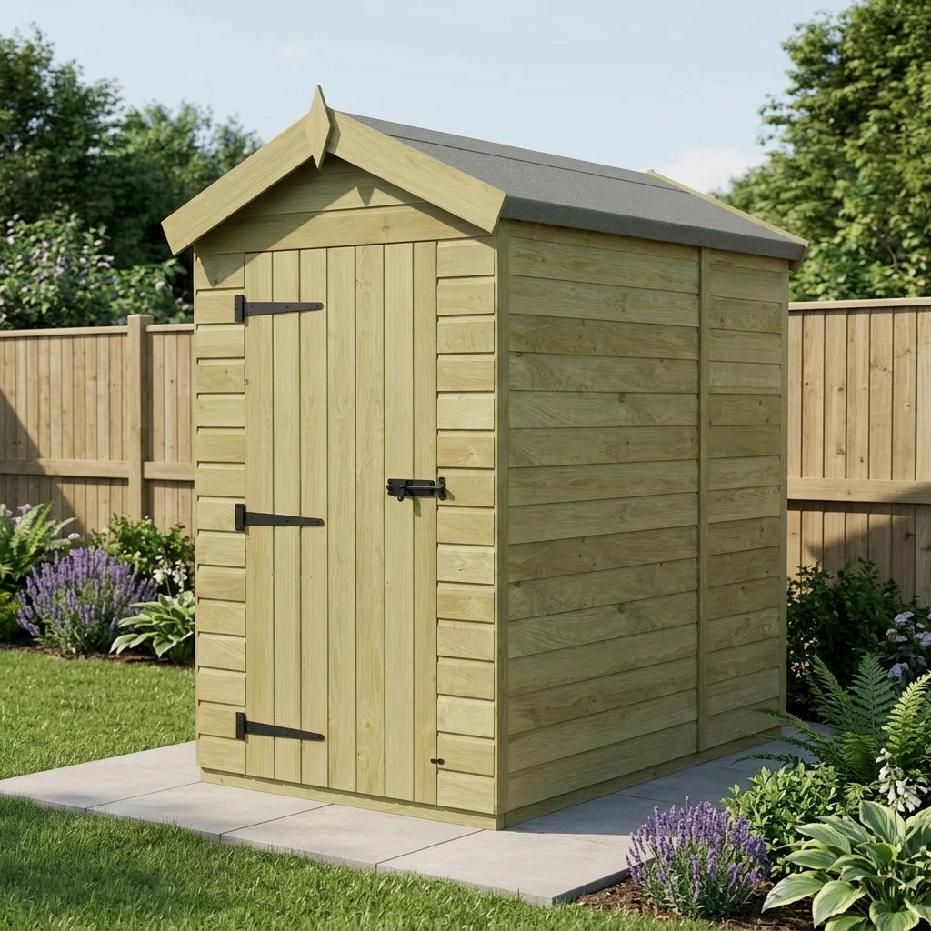 4 x 5 Apex Shed (Single Door, No Windows) - view 5