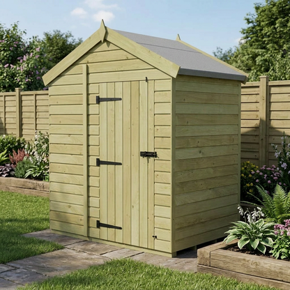 7 x 4 Apex Shed (Single Door, No Windows) - view 3