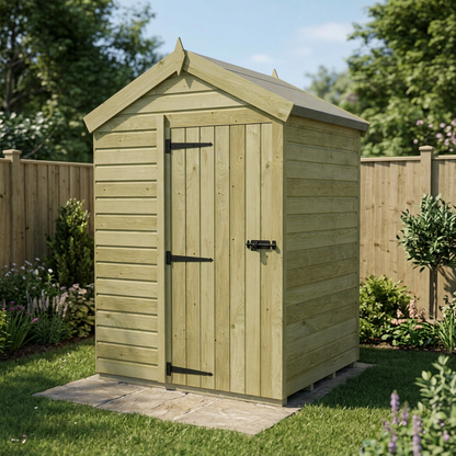 5 x 4 Apex Shed (Single Door, No Windows) - view 5