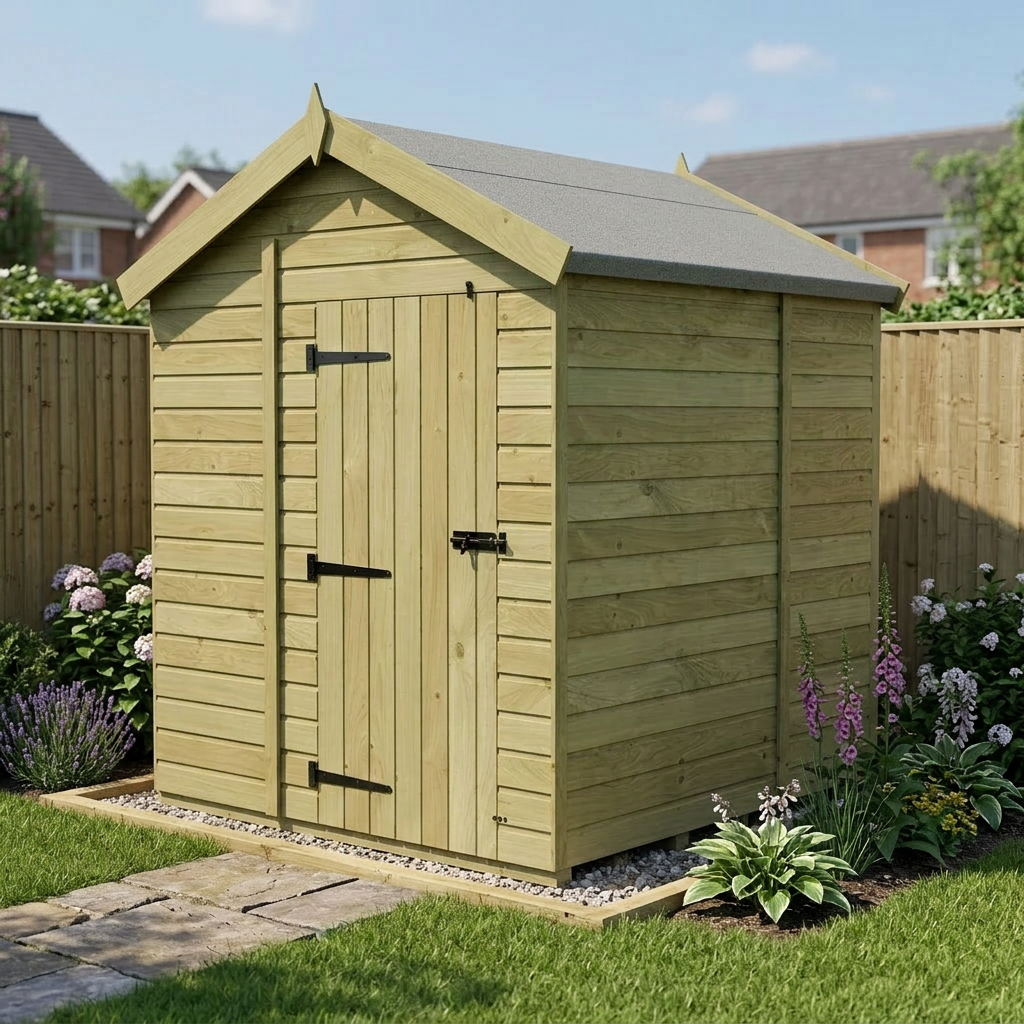 7 x 6 Apex Shed (Single Door, No Windows) - view 6