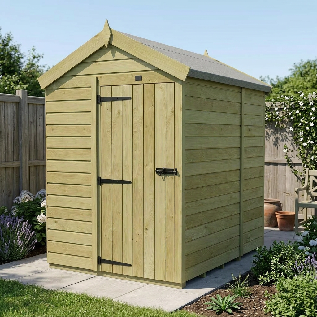 5 x 6 Apex Shed (Single Door, No Windows) - view 4