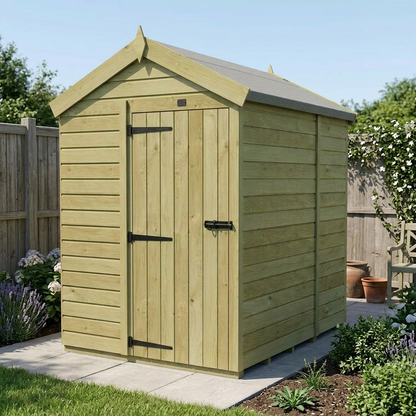 5 x 6 Apex Shed (Single Door, No Windows) - view 4