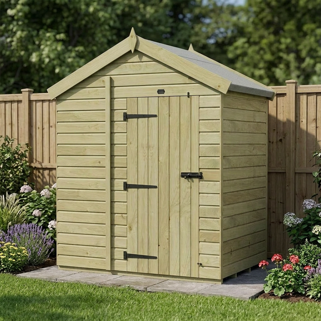 4 x 6 Apex Shed (Single Door, No Windows) - view 5