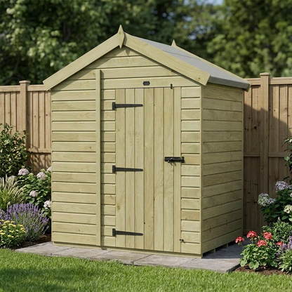 4 x 6 Apex Shed (Single Door, No Windows) - view 5