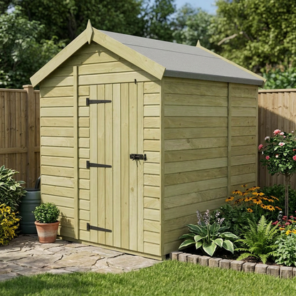 6 x 7 Apex Shed (Single Door, No Windows) - view 6