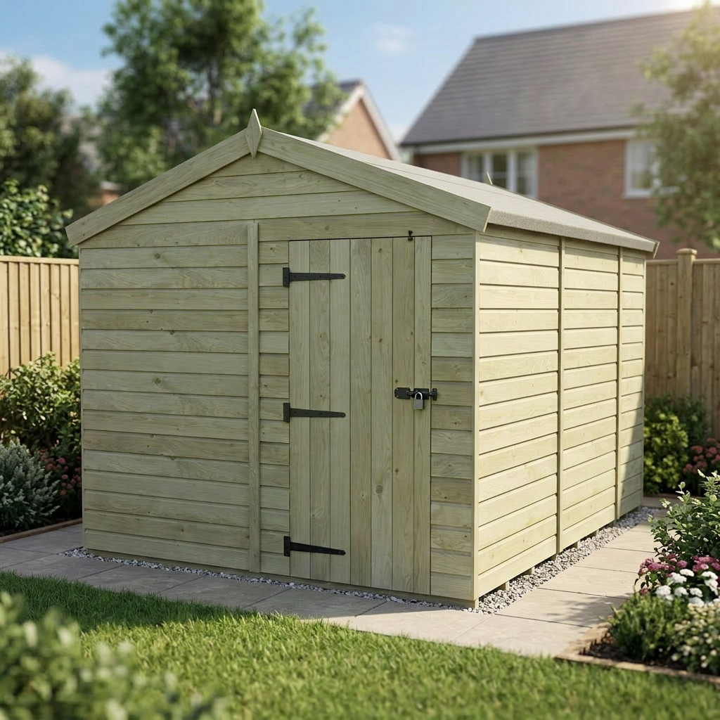 8 x 9 Apex Shed (Single Door, No Windows) - view 5