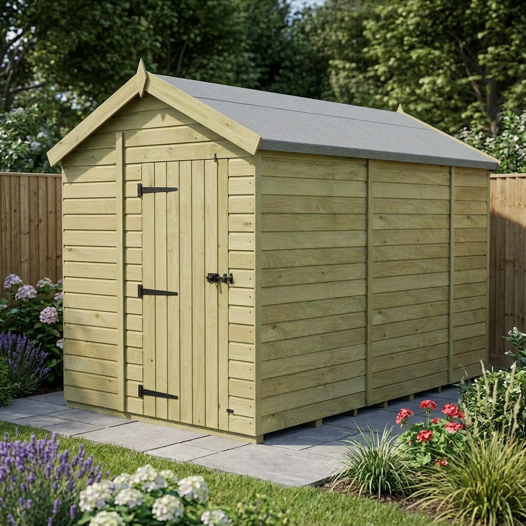6 x 9 Apex Shed (Single Door, No Windows) - view 5