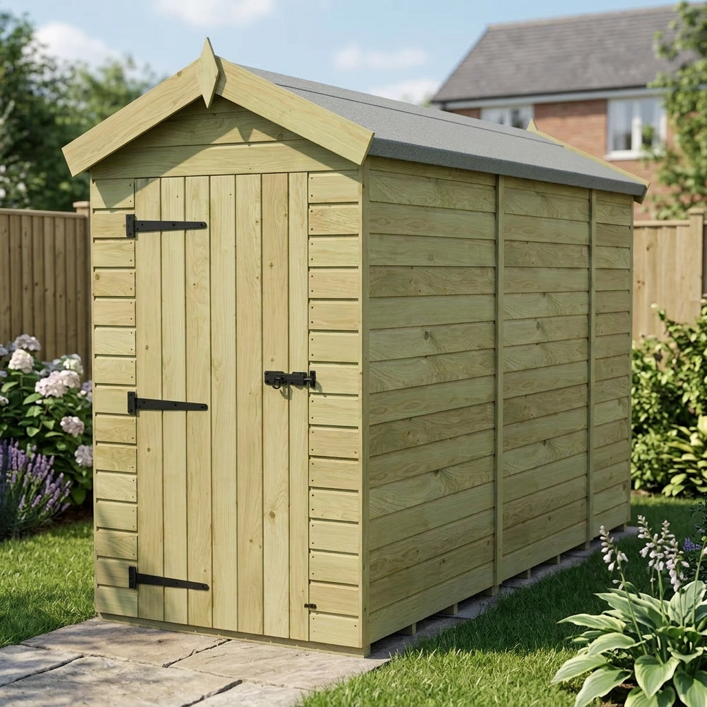 4 x 9 Apex Shed (Single Door, No Windows) - view 6
