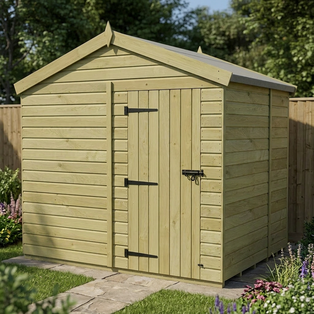 7 x 8 Apex Shed (Single Door, No Windows) - view 5