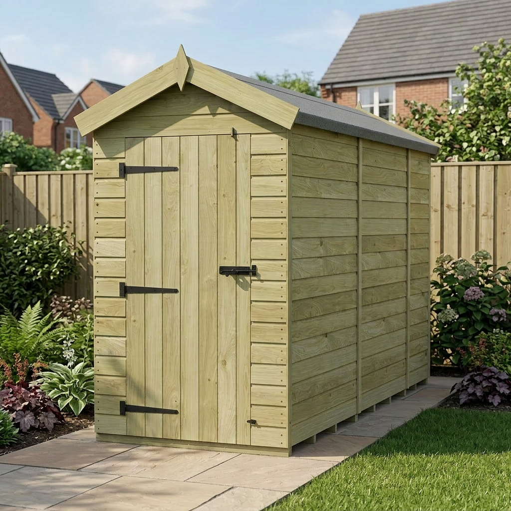 4 x 10 Apex Shed (Single Door, No Windows) - view 5